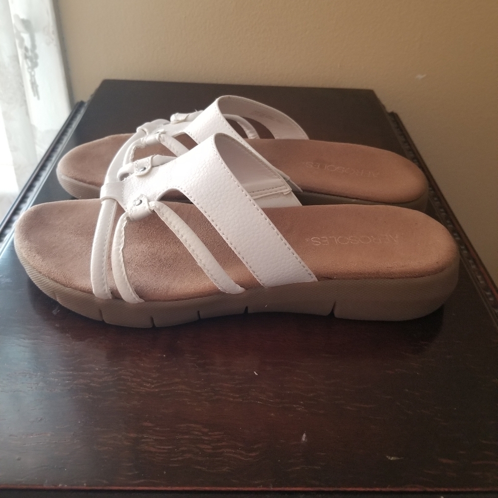 Aerosoles Women's White Sandals - Picture 4 of 10